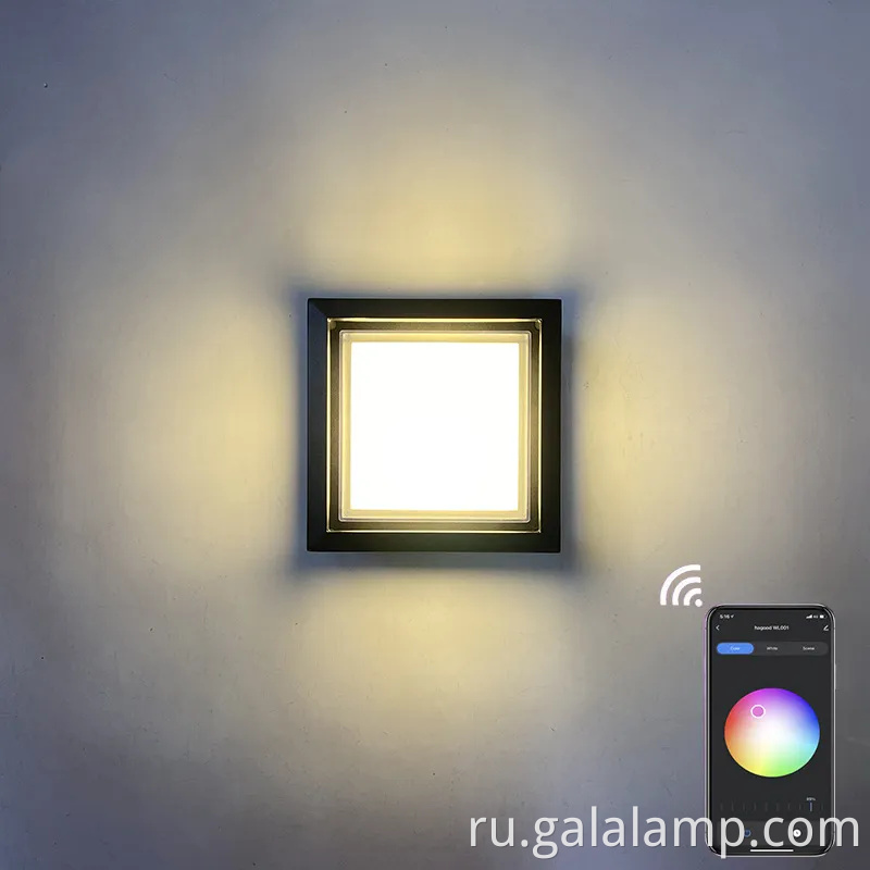 Умный водонепроницаемый светодиодный стены с управлением приложением Tuya для наружного использования